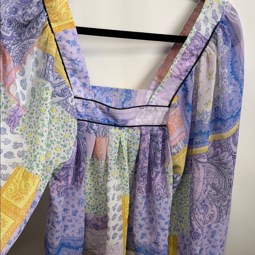ASOS Multicolor Patchwork Blouse - Picture 6 of 10